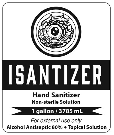 Principal Display Panel (Isantizer Front Label)